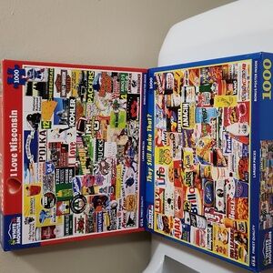2/$20 WHITE MOUNTAIN PUZZLES 1000 pc They Still Make That & I Love Wisconsin New